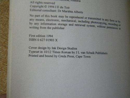 TWEETALIGE POLISIEWOORDEBOEK / BILINGUAL POLICE DICTIONARY  by I E du Toit