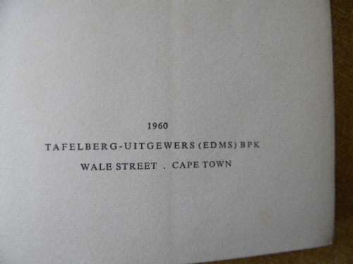 THAT WE MAY TREAD SAFELY  by Arthur G. Barlow ( The author`s love for South Africa )