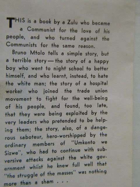 THE ROAD TO THE LEFT umkonTO we Sizwe by Bruno mTOlo