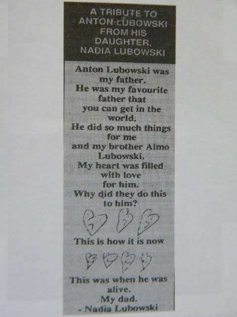 ON SOLID GROUND  by Gabrielle Lubowski  (SIGNED) The widow of Anton Lubowski'sstory.