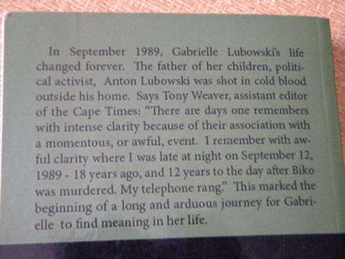 ON SOLID GROUND  by Gabrielle Lubowski  (SIGNED) The widow of Anton Lubowski'sstory.