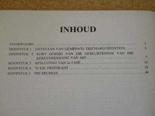 TRICHARDTSFONTEIN  100 JAAR EEUFEES GEDENKBLAD 1879 - 1979  deur J P B Blignaut (GETEKEN)