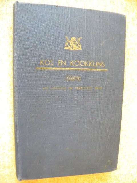 KOS EN KO0KKUNS  Departement van Landbou (Uitbreidingsreeks No.11) Pamflet No.115