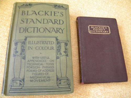 BLACKIE`S STANDARD DICTIONARY AND BLACKIES POCKET DICTIONARY  (Collectables)