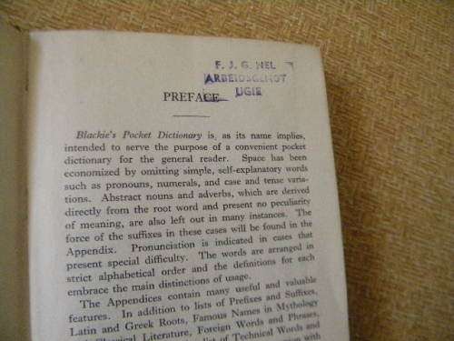 BLACKIE`S STANDARD DICTIONARY AND BLACKIES POCKET DICTIONARY  (Collectables)