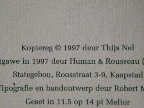 'N ANNERSTER SOORT  deur Thijs Nel  ('n Bundel kortverhale)