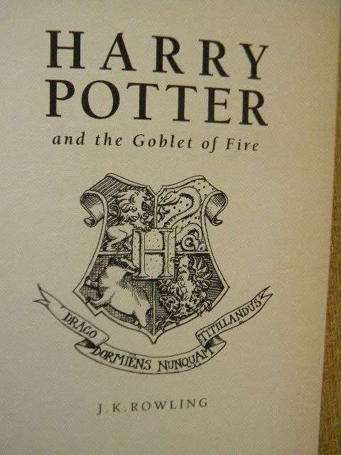 HARRY POTTER AND THE GOBLET OF FIRE  by J. K. Rowling