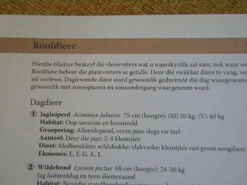 WILDTUINGIDS  Gids tot die Krugerwildtuin  Uitgegee deur Jacana Media