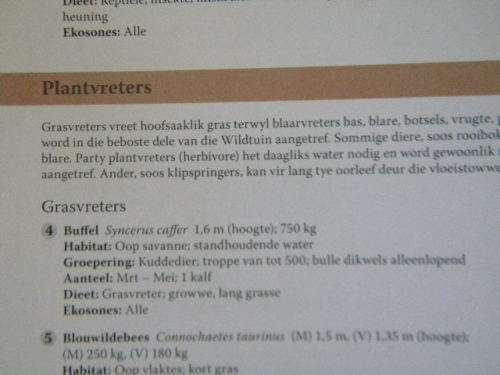 WILDTUINGIDS  Gids tot die Krugerwildtuin  Uitgegee deur Jacana Media