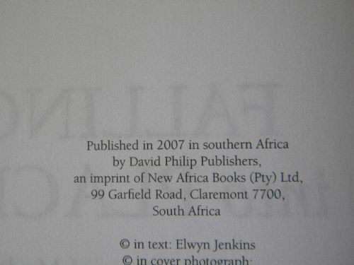 FALLING INTO PLACE  The Story of Modern South African Place Names  by Elwyn Jenkins