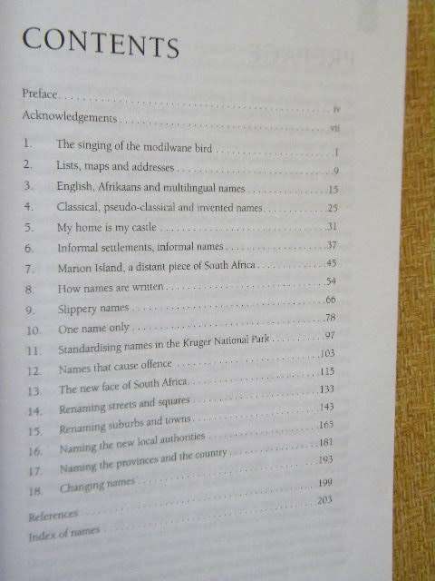 FALLING INTO PLACE  The Story of Modern South African Place Names  by Elwyn Jenkins