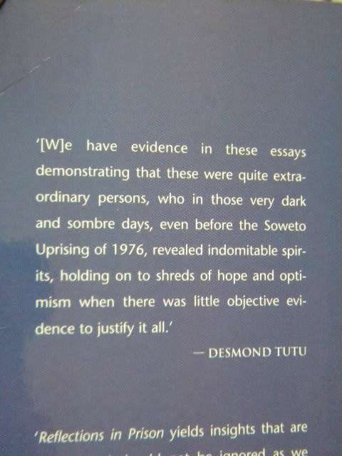 REFLECTIONS IN PRISON Edited by Mac Maharaj, Foreword by Desmond Tutu