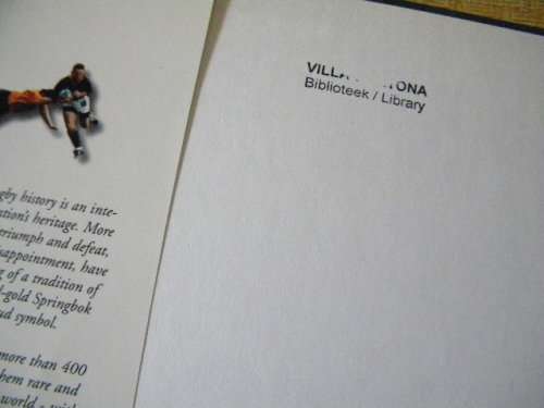 SPRINGBOK RUGBY An illustrated history SA Rugby from 1891 - 1995  by Chris Greyvenstein