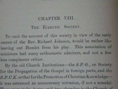 AUSTRALIA`S FIRST PREACHER: The Rev. Richard Johnson  First chaplain of New South Wales