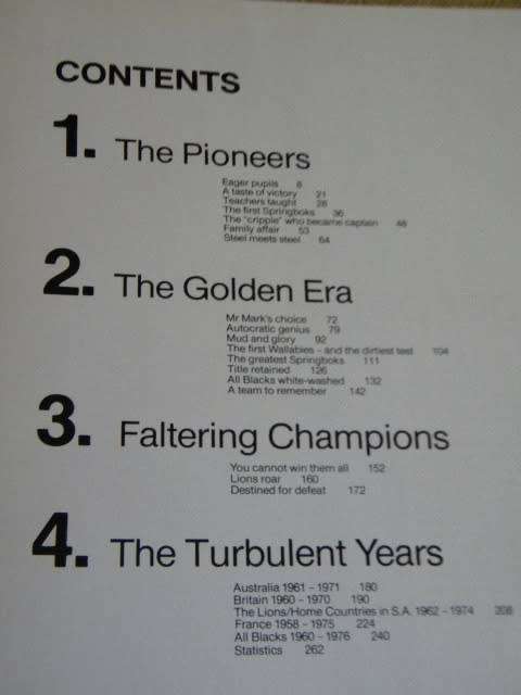 SPRINGBOK SAGA a pictorial history from 1891 by Chris Greyvenstein