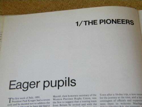 SPRINGBOK SAGA a pictorial history from 1891 by Chris Greyvenstein