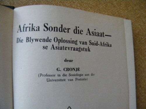 AFRIKA SONDER DIE ASIAAT  deur G. Cronje
