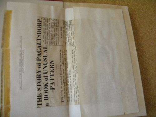 THE STORY OF PACALTSDORP AND SOME REMINISCENCES  by T. A. Anderson