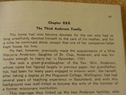 THE STORY OF PACALTSDORP AND SOME REMINISCENCES  by T. A. Anderson