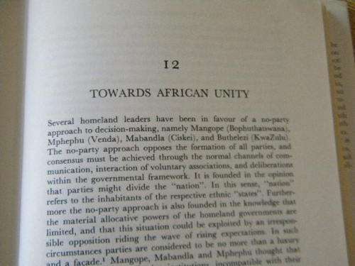 AFRICAN POLITICS IN SOUTH AFRICA 1964 - 1974 Parties and Issues  by D. A. Kotze
