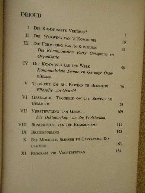 JY KAN DIE KOMMUNISTE VERTROU (om Kommuniste te wees)  deur Dr. Fred Schwarz