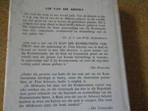 JY KAN DIE KOMMUNISTE VERTROU (om Kommuniste te wees)  deur Dr. Fred Schwarz