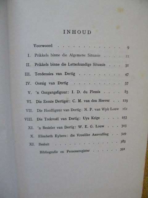 DIGTERS VAN DERTIG  deur D. J. Opperman