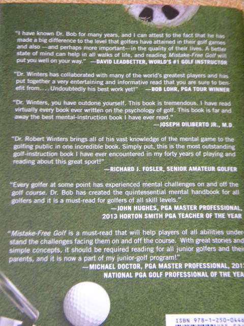 MISTAKE-FREE GOLF  First Aid for Your Golfing Brain  by Robert K. Winters, Ph.D.