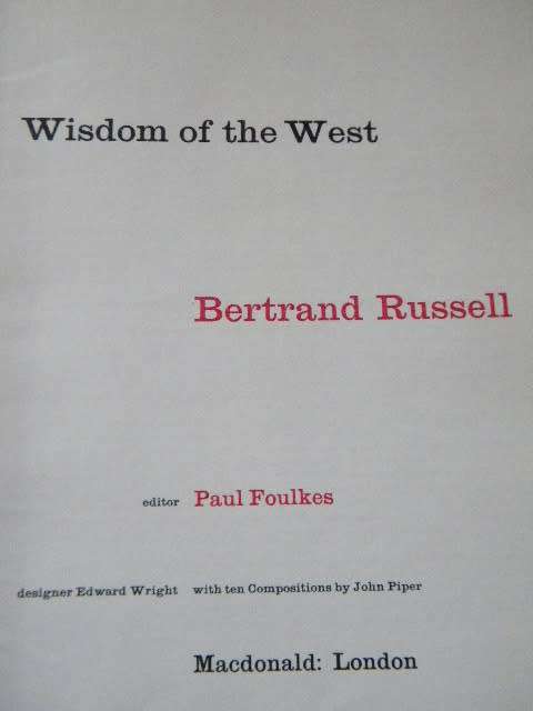 WISDOM OF THE WEST  by Bertrand Russell