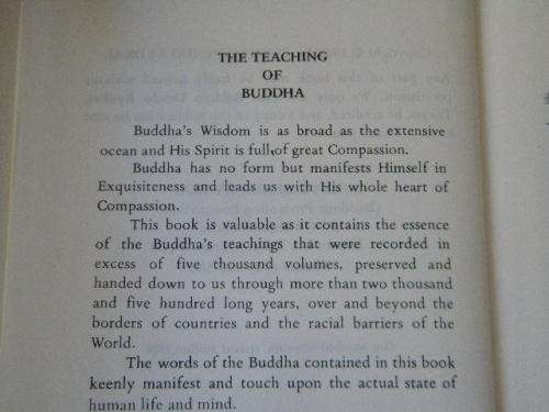 THE TEACHING OF BUDDHA