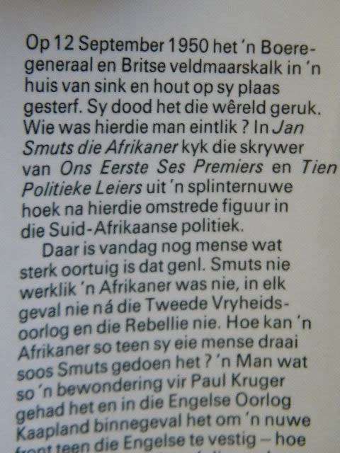 JAN SMUTS Die Afrikaner deur Piet Meiring