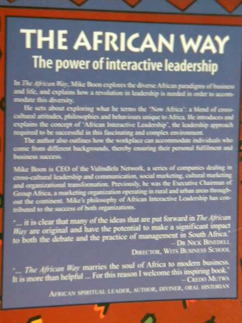 THE AFRICAN WAY THE power of interactive leadership by Mike Boon