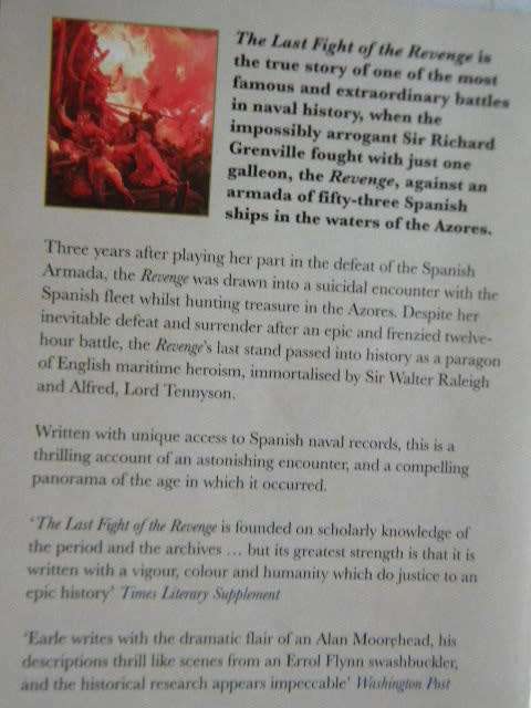 THE LAST FIGHT OF THE REVENGE  by Peter Earle  Author of The Pirate Wars