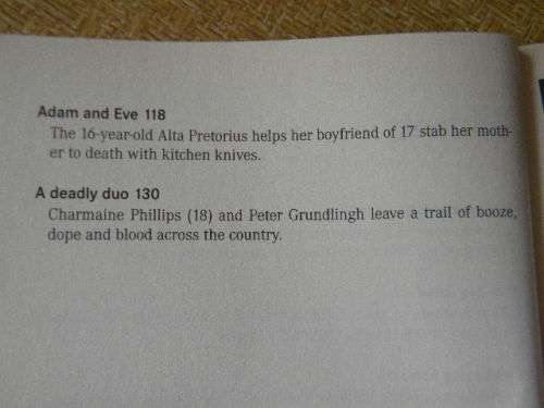 BAD KIDS  South African youngsters who rob and kill  by Chris Karsten  (True Crime)