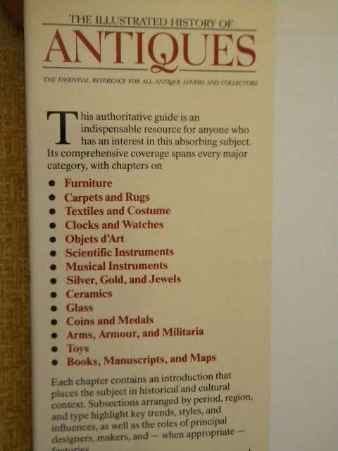 THE ILLUSTRATED HISTORY OF ANTIQUES  General Editor Huon Mallalieu