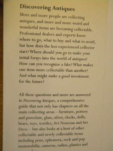 DISCOVERING ANTIQUES  by Eric Knowles