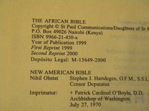 THE AFRICAN BIBLE  Paulines Publications