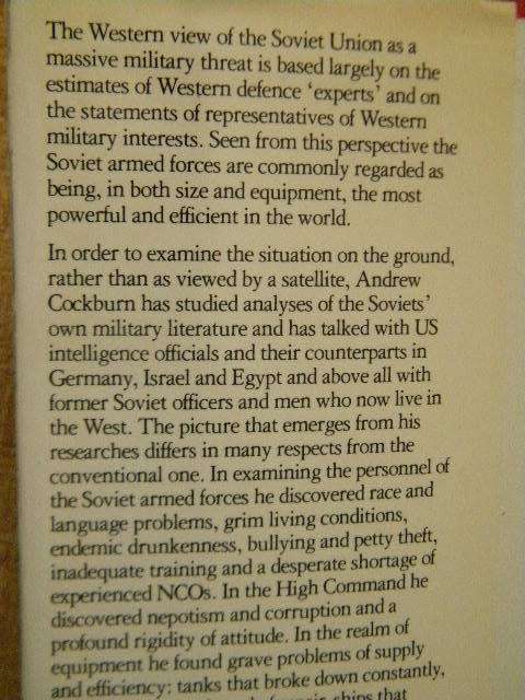 THE THREAT Inside the Soviet military machine  by Andrew Cockburn