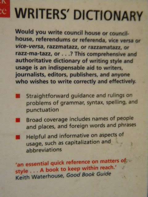 OXFORD WRITERS` DICTIONARY  by Keith Waterhouse