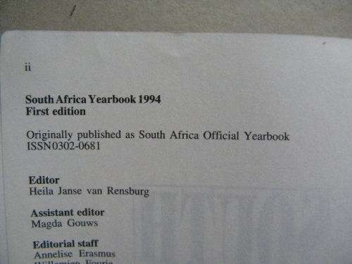SOUTH AFRICA YEARBOOK 1994