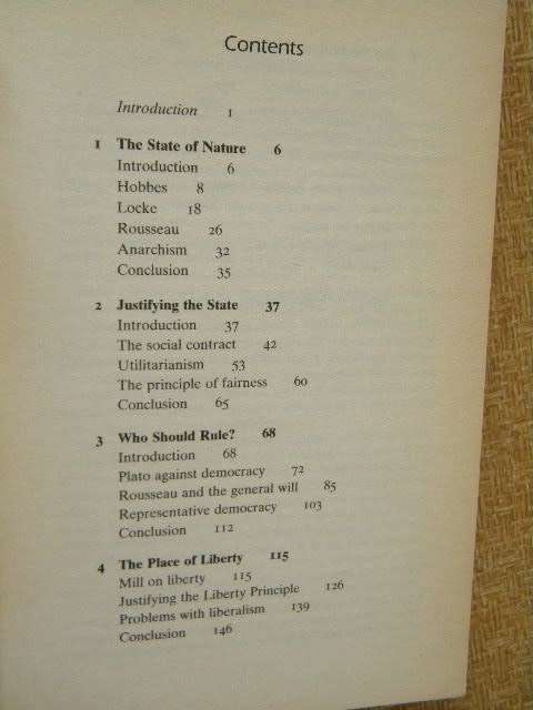 AN INTRODUCTION TO POLITICAL PHILOSOPHY  by Jonathan Wolff