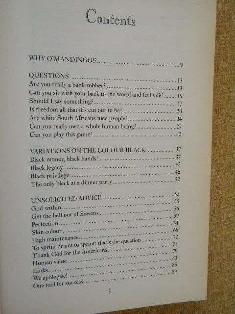 O`MANDINGO! The Only Black at a Dinner Party  by Eric Miyeni