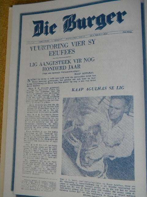 CAPE AGULHAS 1849 - 1949  by Jeannette Grobbelaar