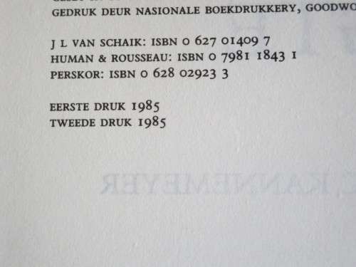 UYS KRIGE: VERSAMELDE GEDIGTE  Versorg deur J. C. Kannemeyer