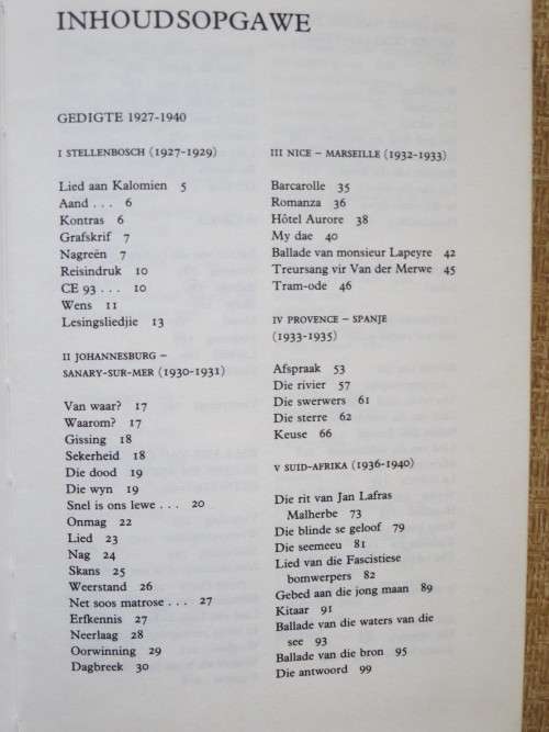 UYS KRIGE: VERSAMELDE GEDIGTE  Versorg deur J. C. Kannemeyer