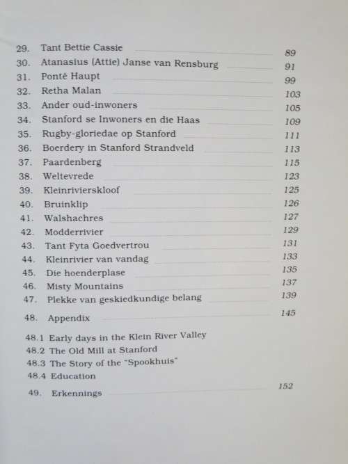 STANFORD STORIES  Die Vertellinge oor Stanford: 1729 - 1995