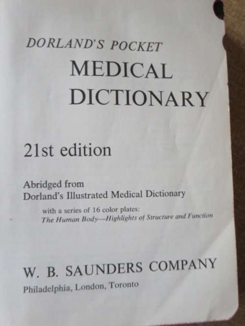 DORLAND`S POCKET MEDICAL DICTIONARY  21st Edition