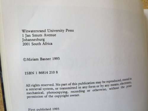 AM I AN AFRICAN?  The Political Memoirs fo H M Basner  by Miriam Basner