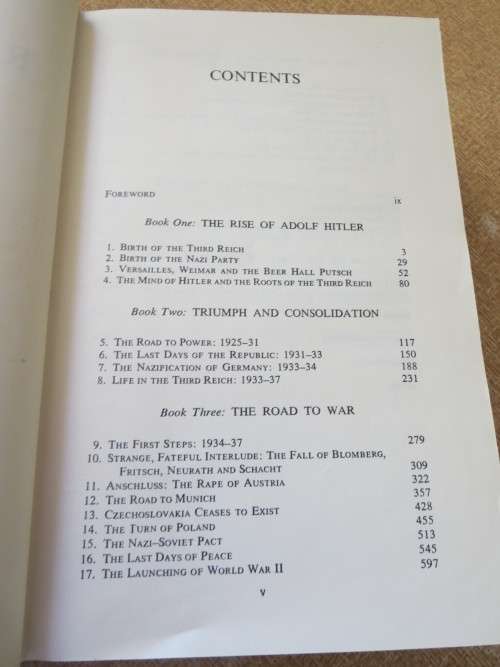 THE RISE AND FALL OF THE THIRD REICH  A History of Nazi Germany  by William L. Shirer