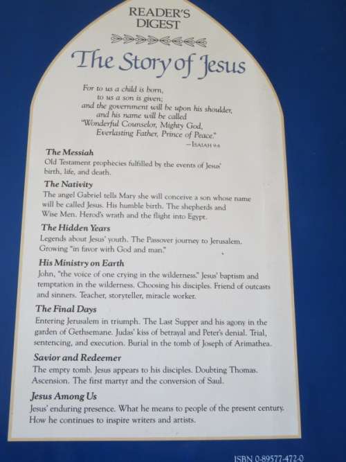 READER`S DIGEST:  THE STORY OF JESUS